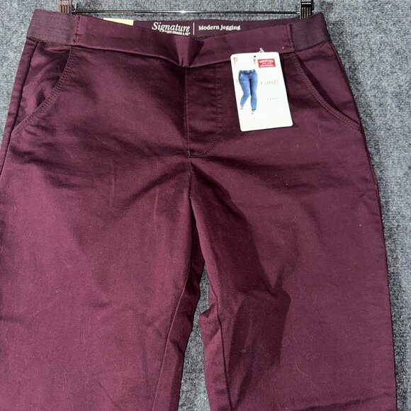 Signature Levi Strauss 8 Modern Ankle Jegging Wine Color Cotton Stretch NEW - Picture 3 of 8